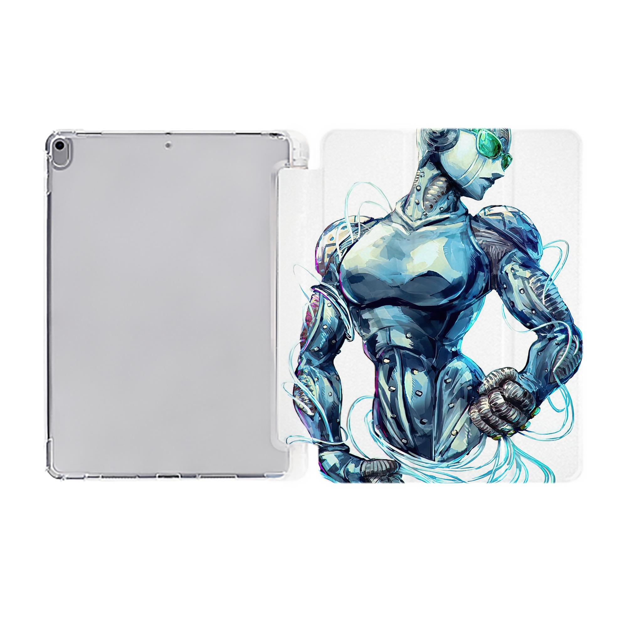 （画像用） ジョジョの奇妙な冒険 JoJo's Bizarre Adventure IPad ケース ペン収納付き 三つ折りスタンド PUレザー×シリコン 対応機種9.5/10.5/10.9インチ